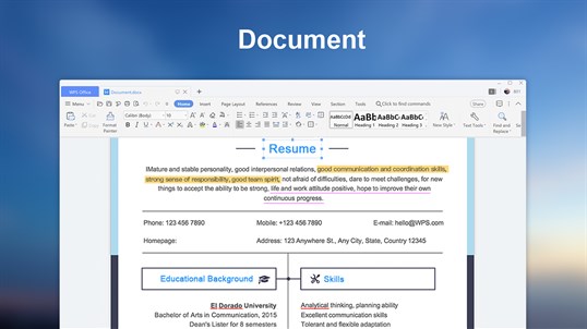 WPS Office Suite - PDF, Word, Spreadsheet, Slide View & Edit screenshot 3