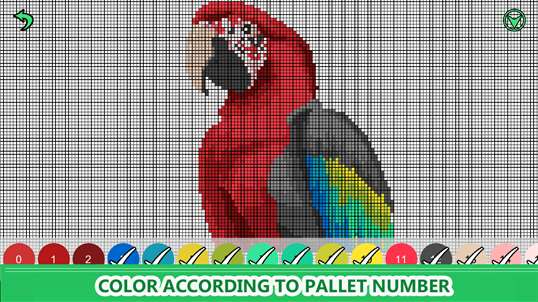 Birds Color by Number: Pixel Art, Sandbox Coloring screenshot 2