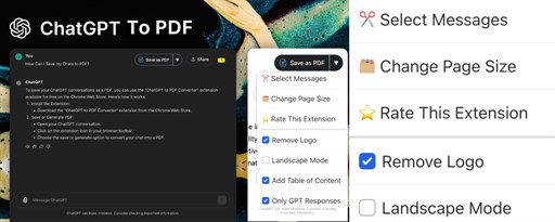 ChatGPT to PDF marquee promo image
