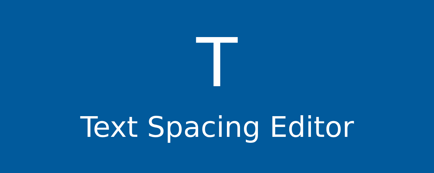 Text Spacing Editor marquee promo image