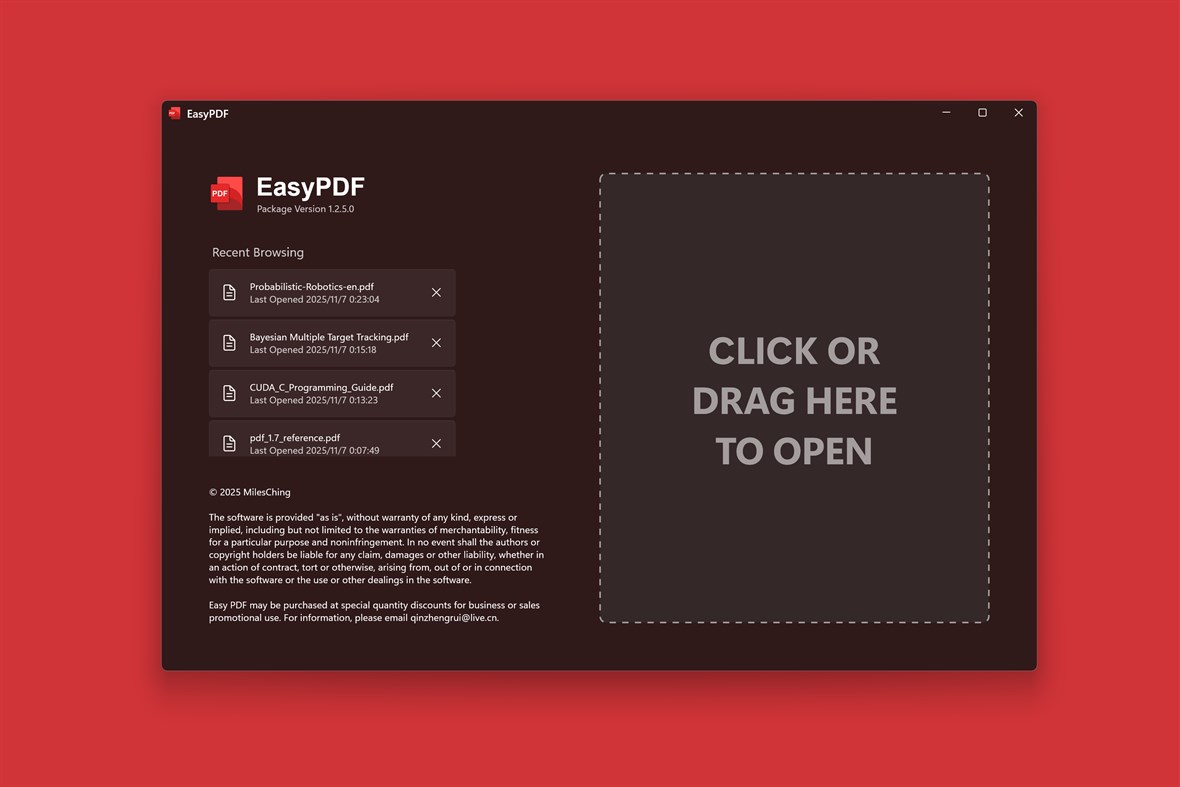 #2. Easy PDF (Windows) 게시자: MilesChing