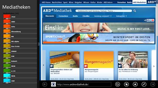 Mediatheken screenshot 2