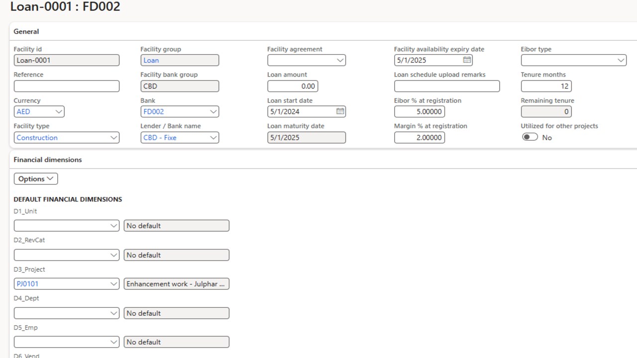 Snapshot 3 of Treasury Management for D365 Finance & Supply Chain