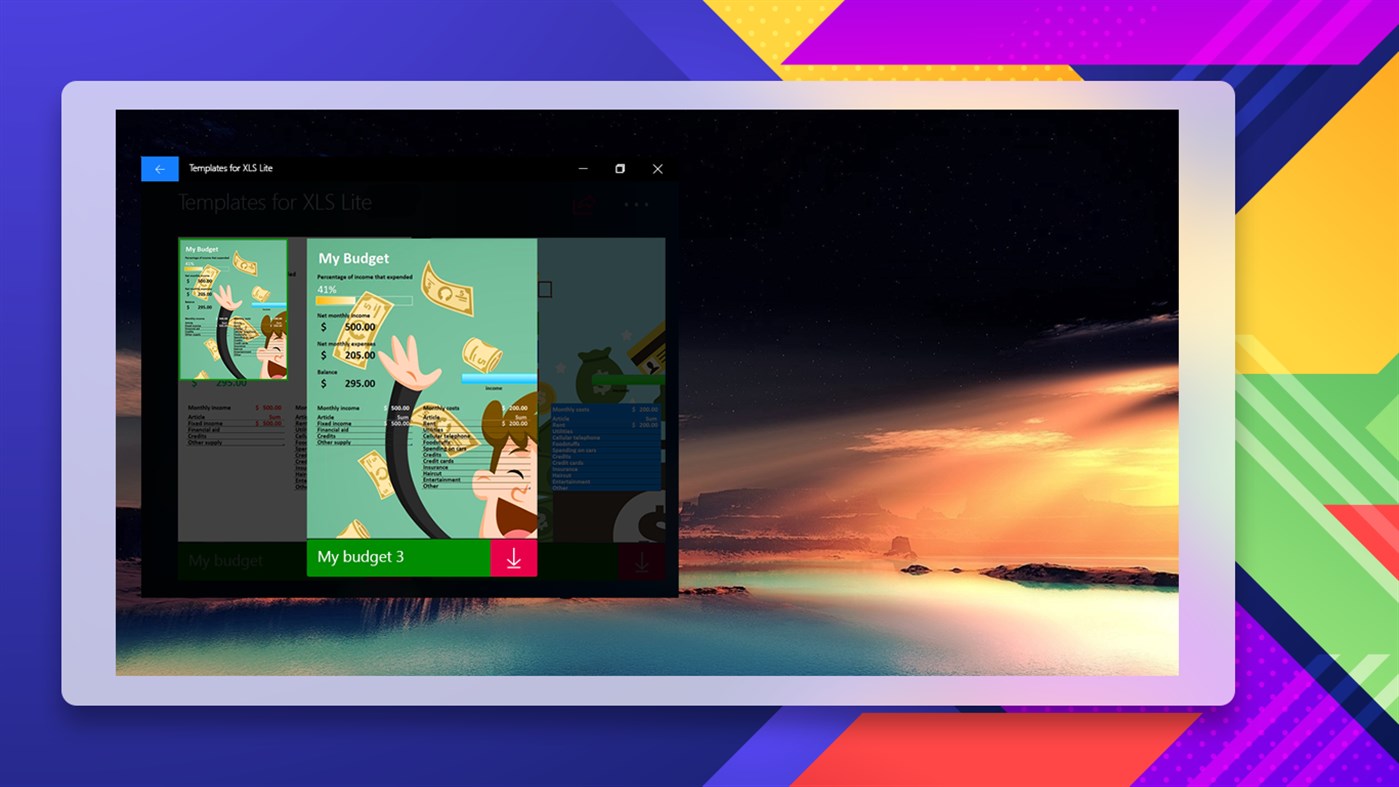#4. Templates for XLS Lite (Windows) 作者: Yellow Elephant Productions