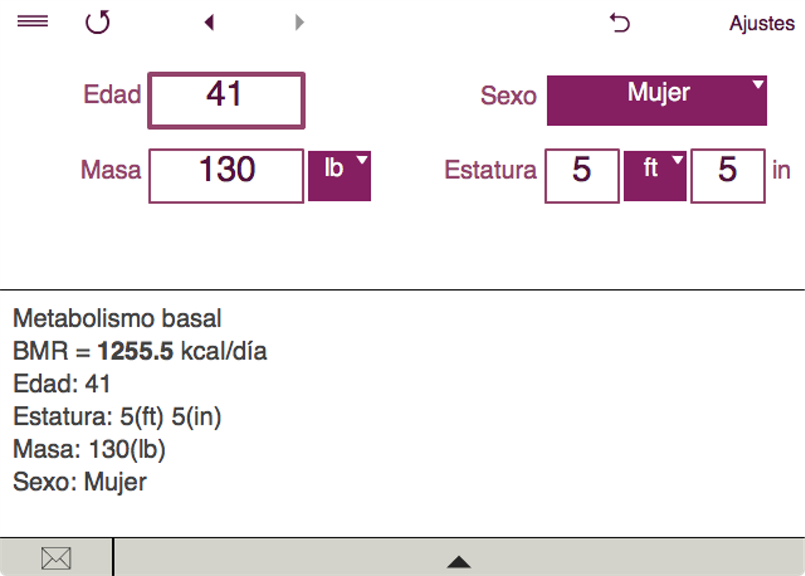 Calculadora del IMC para adultos: Sistema inglés