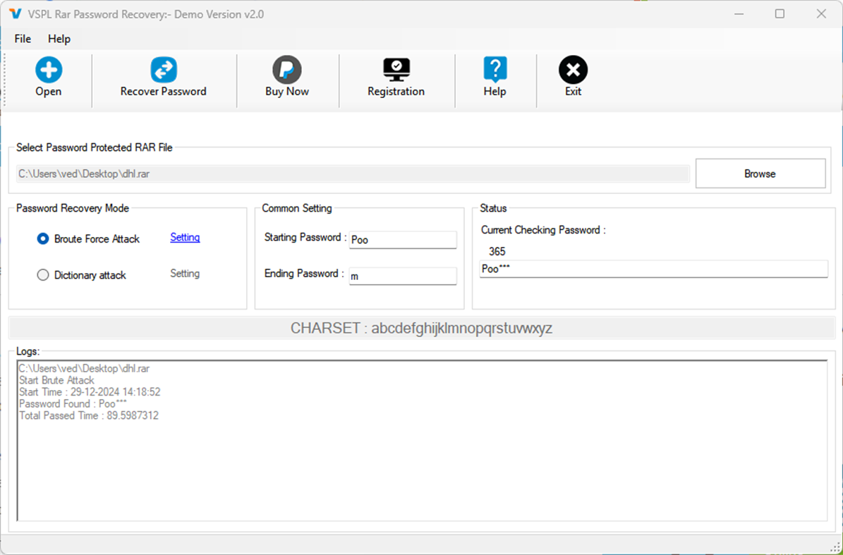 #5. Rar Password Recovery Software (Windows) Podle: VARTIKA SOFTWARE PRIVATE LIMITED