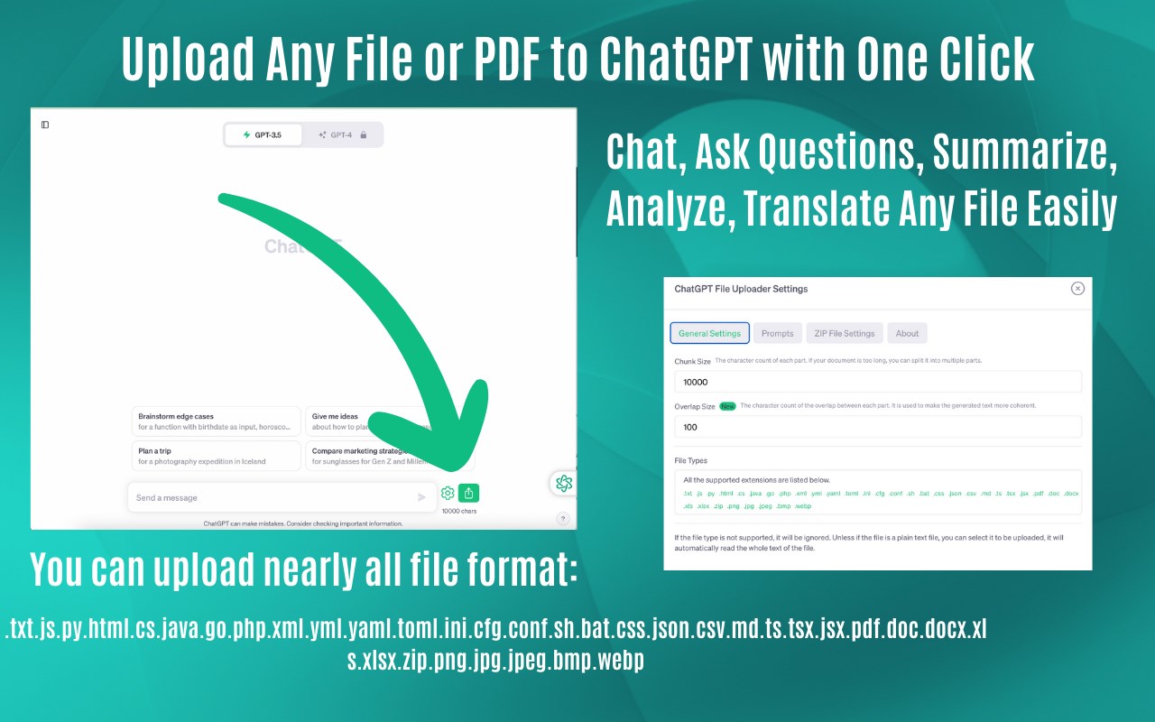 ChatGPT Sidebar & File Uploader