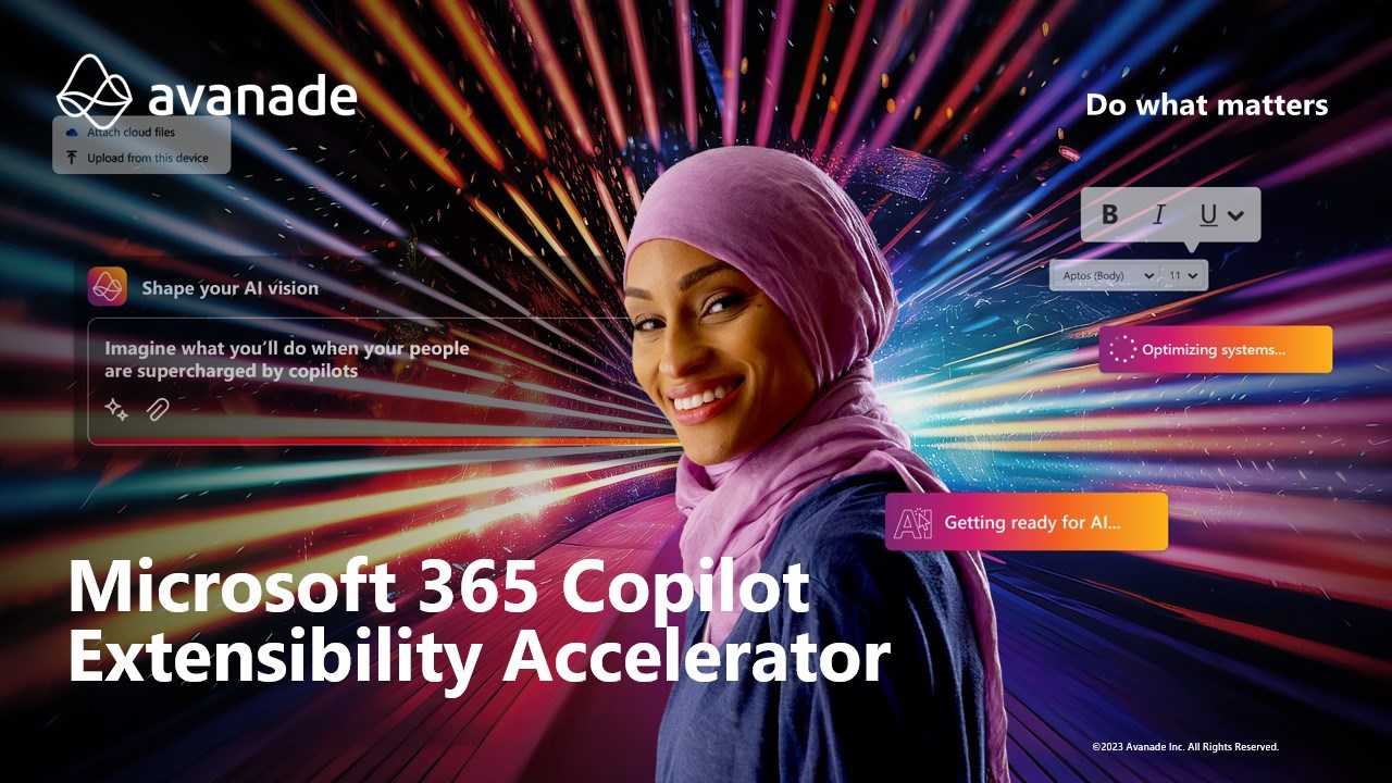 Snapshot 1 of Avanade Microsoft 365 Copilot Extensibility Accelerator 4 wk Imp. FY24