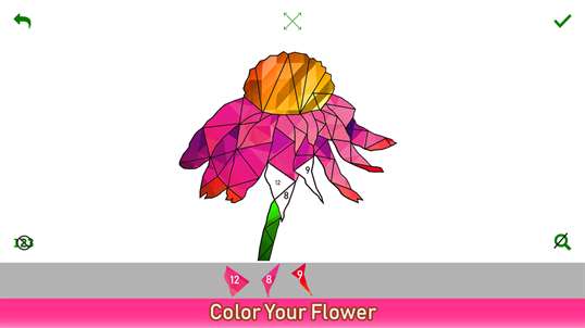 Flowers Poly Art - Color By Number screenshot 2
