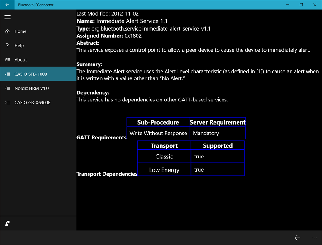 #4. Bluetooth LE Connector (Windows) Podle: Efimov S.V.