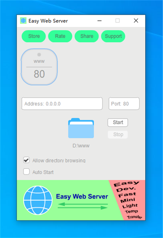 #1. Easy Web Server (Windows) By: ATGOX