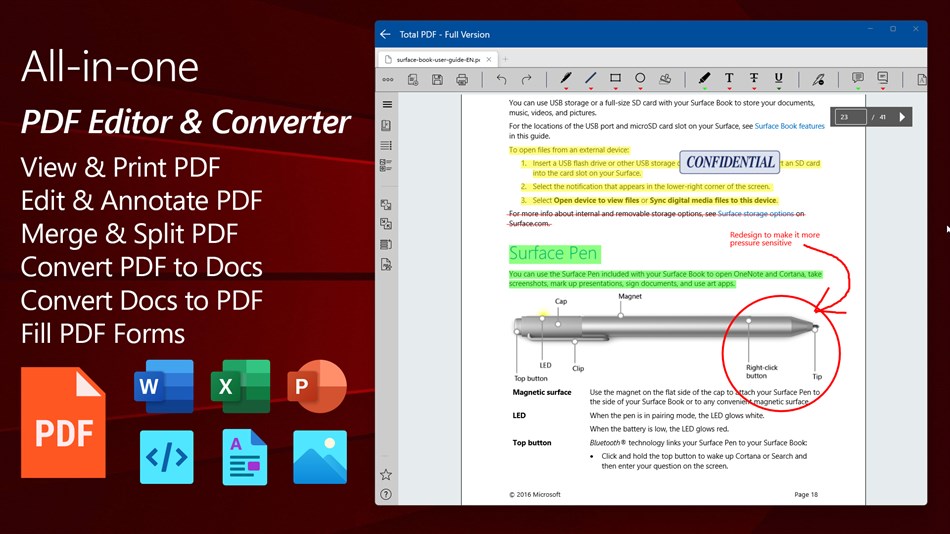 Total PDF - DOCX, XLSX & PDF Suite (Windows) — Price History & Similar ...