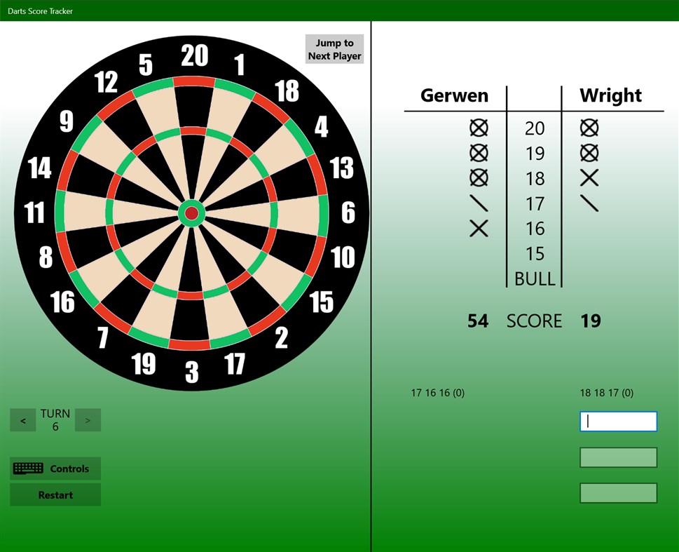 #6. Darts Score Tracker (Windows) De: A.B.