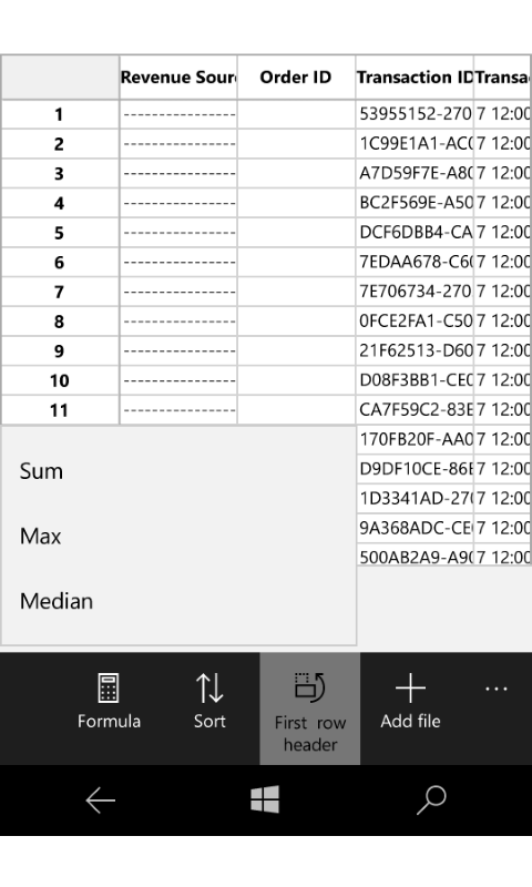 aKlau simple csv viewer screenshot