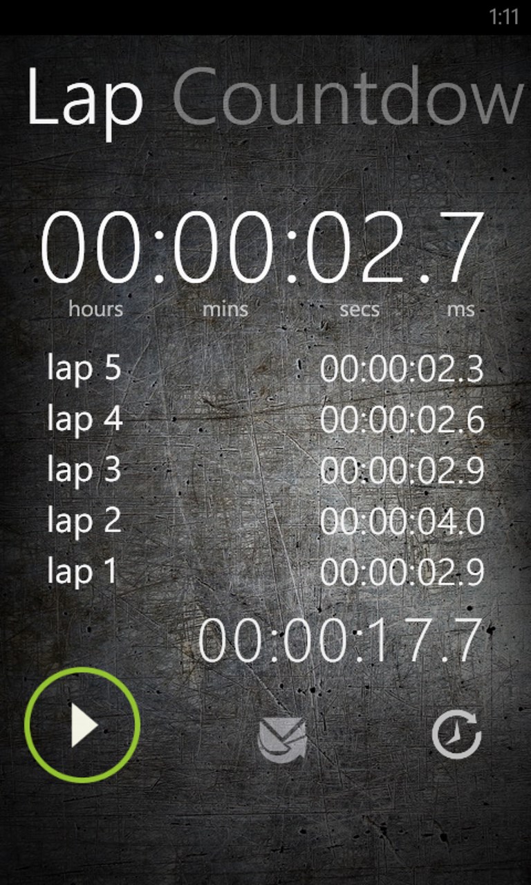 Stopwatch Timer for Windows 10 Mobile