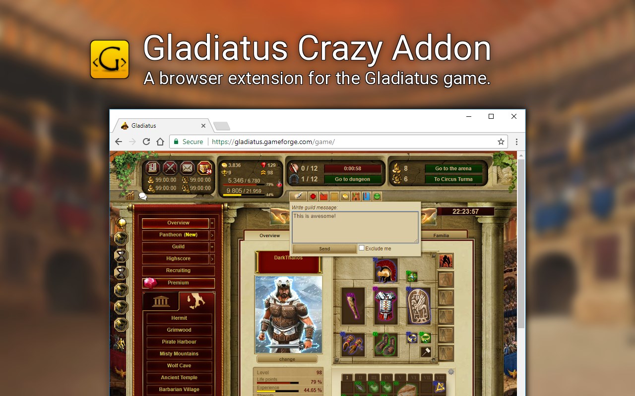 Gladiatus Crazy Add On