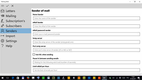 Mailing eMail Screenshots 2