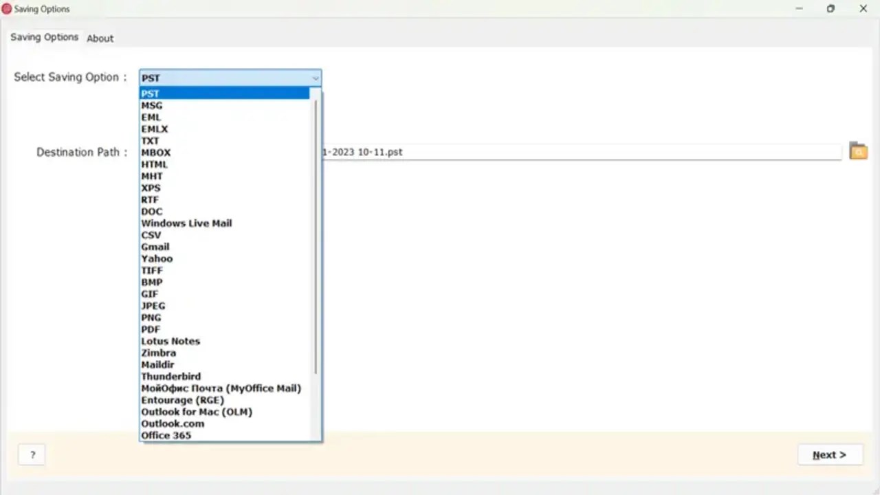 Snapshot 5 of MailsWare EML to Gmail Converter