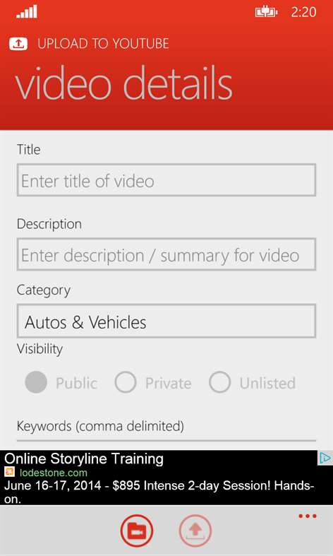 Upload to YouTube Screenshots 1