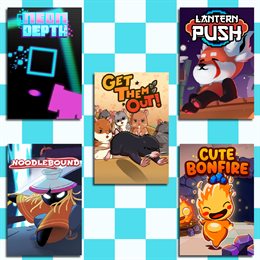 Aperçu Neon Depth + Get Them Out! + Noodlebound + Lantern Push + Cute Bonfire (Bundle)