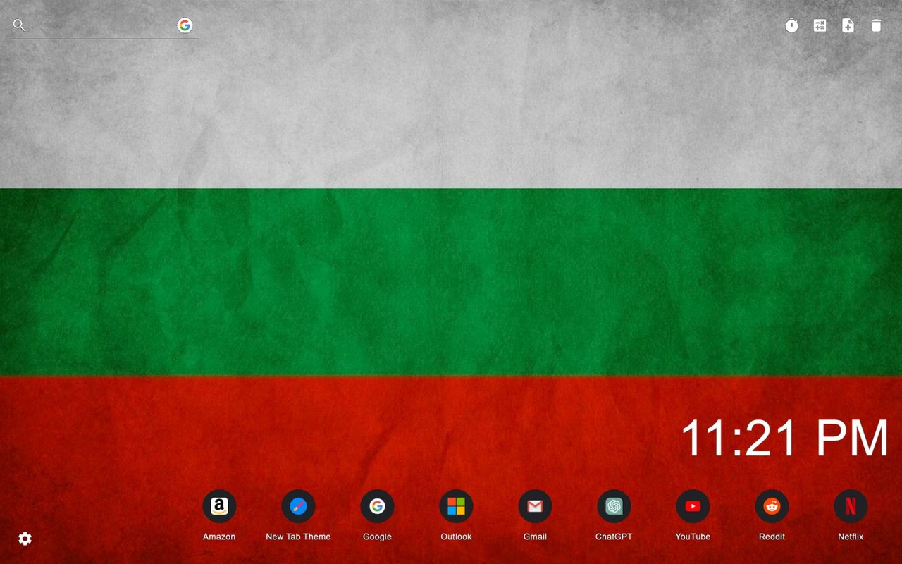 Bulgaria Flag Wallpaper New Tab