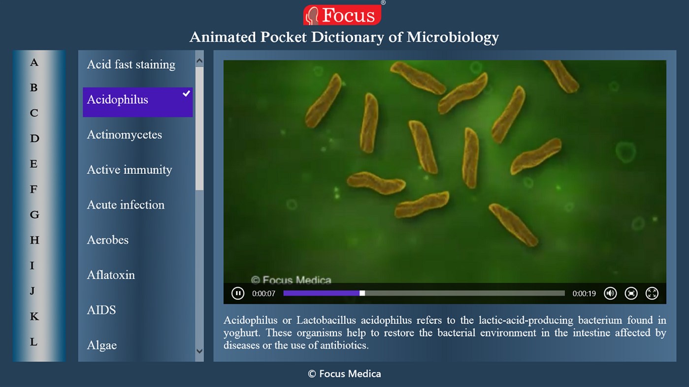 #2. Microbiology - Dictionary (Windows) 由: Focus Medica India Pvt Ltd