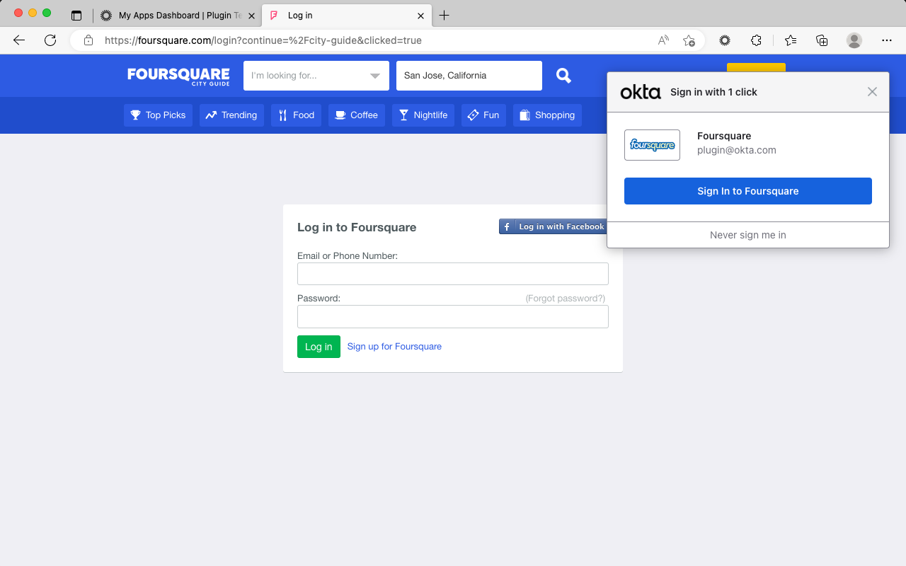 Okta Browser Plugin