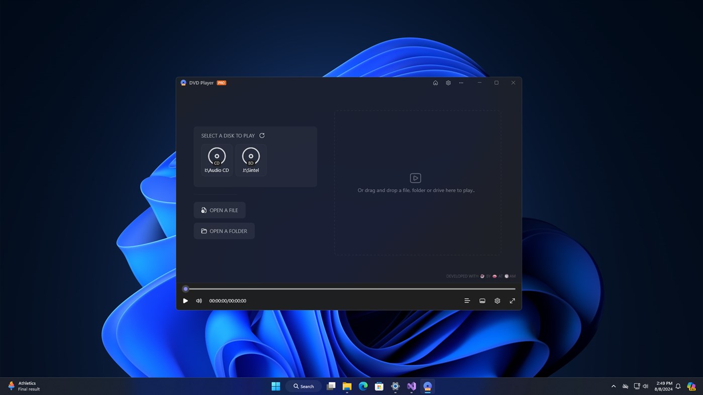 #2. DVD Player - Play DVD (Windows) By: 3AM Apps