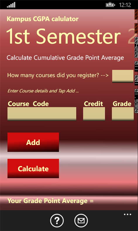 #2. kampus CGPA Calculator (Windows) By: CyberIBM Corporation