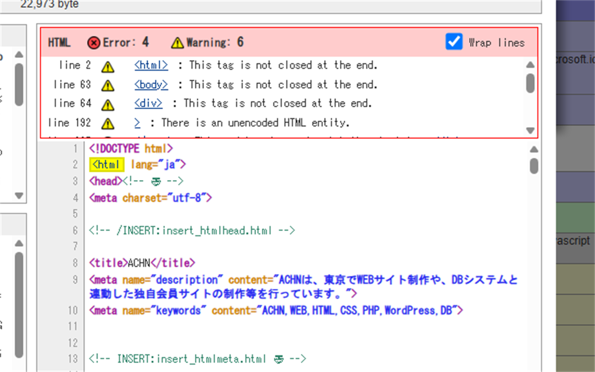HTML Tag Checker by ACHN