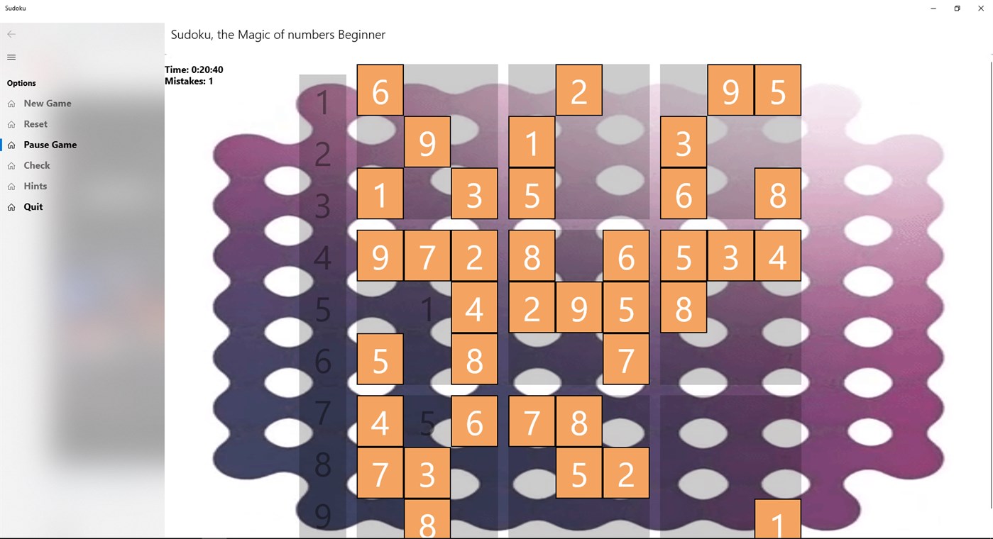 #3. Sudoku, The magic of numbers (Windows) By: Alekzender Plesko