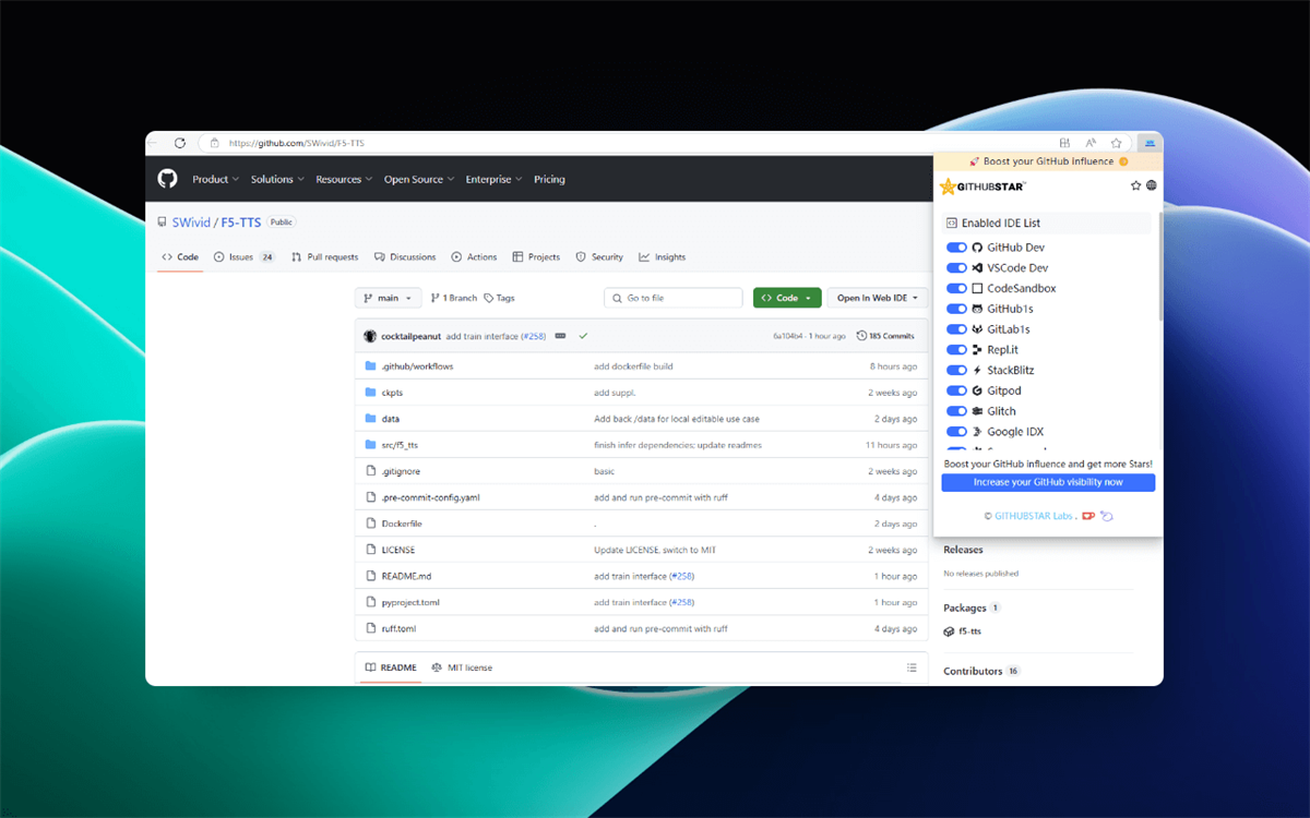 GitHub Web Code Editor Pro