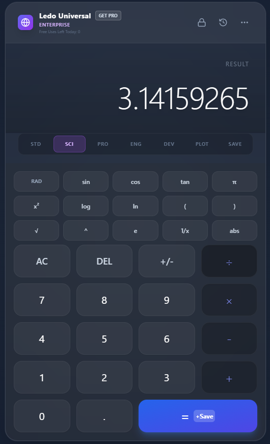Universal Calculator Pro screenshot