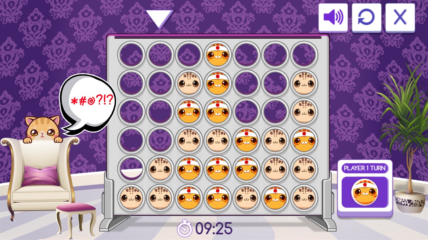 #2. 4 Cats in a Row - Connect Four Cats (Windows) By: Cowcona