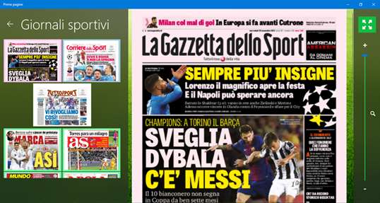Italian newspapers screenshot 3
