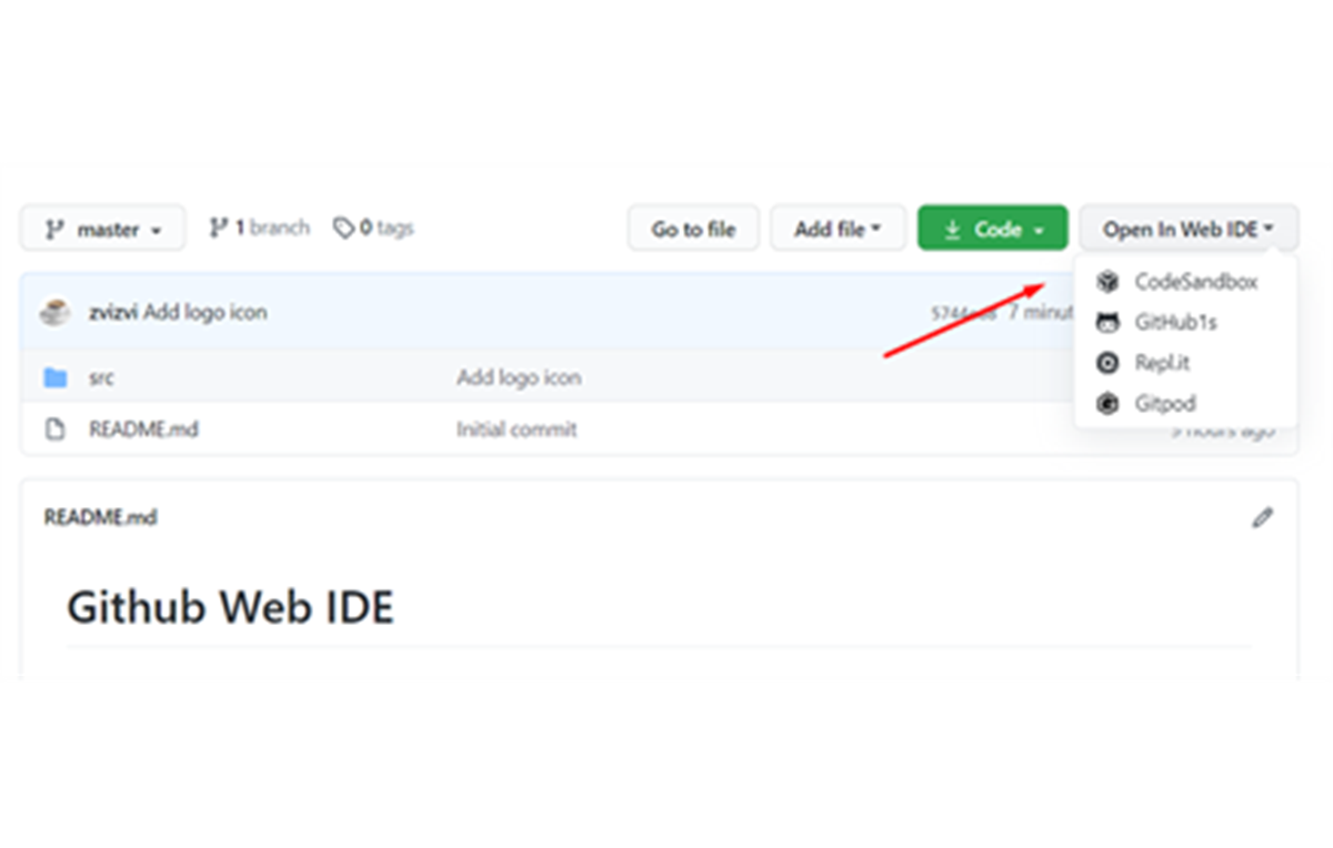 GitHub Web IDE