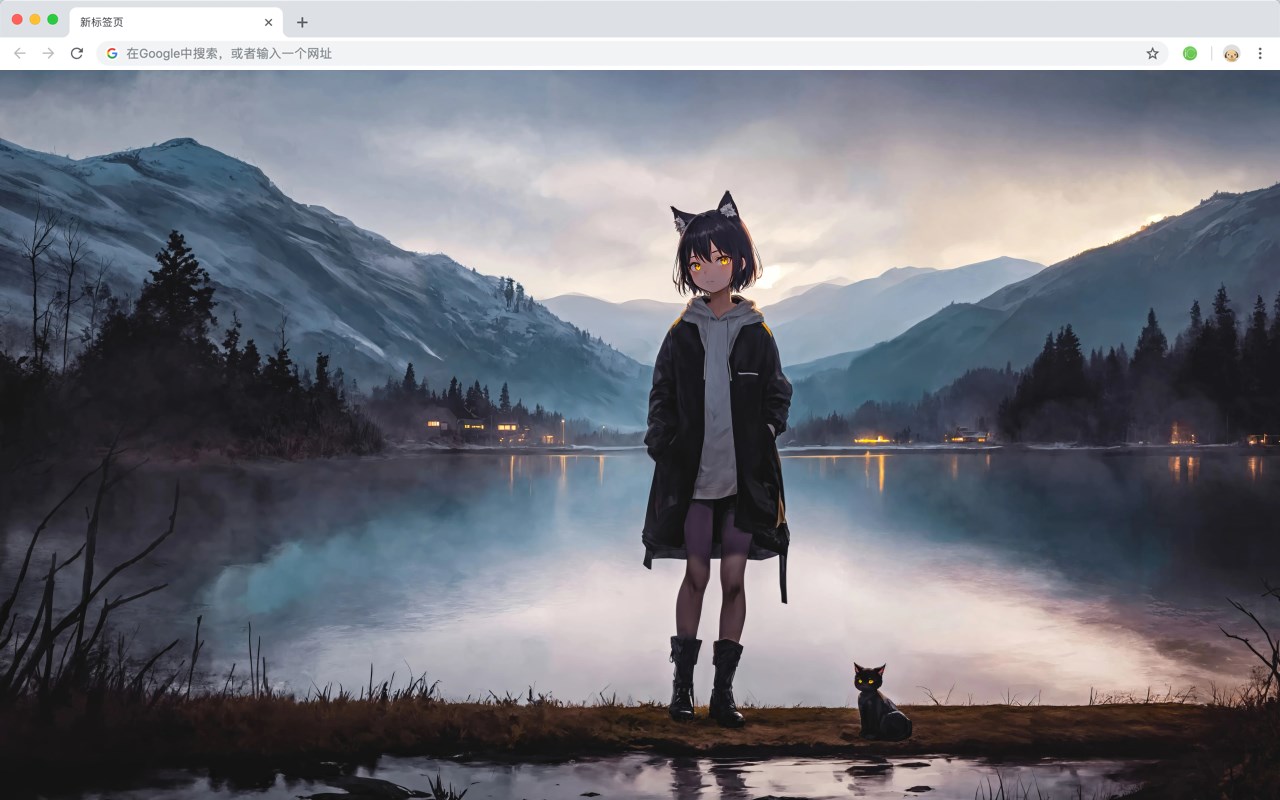 Girl and Cat Anime 4K Wallpaper HomePage