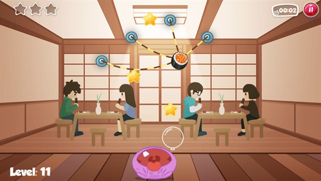 Nom Nom Yum Cut Rope Feed Sushi screenshot 3