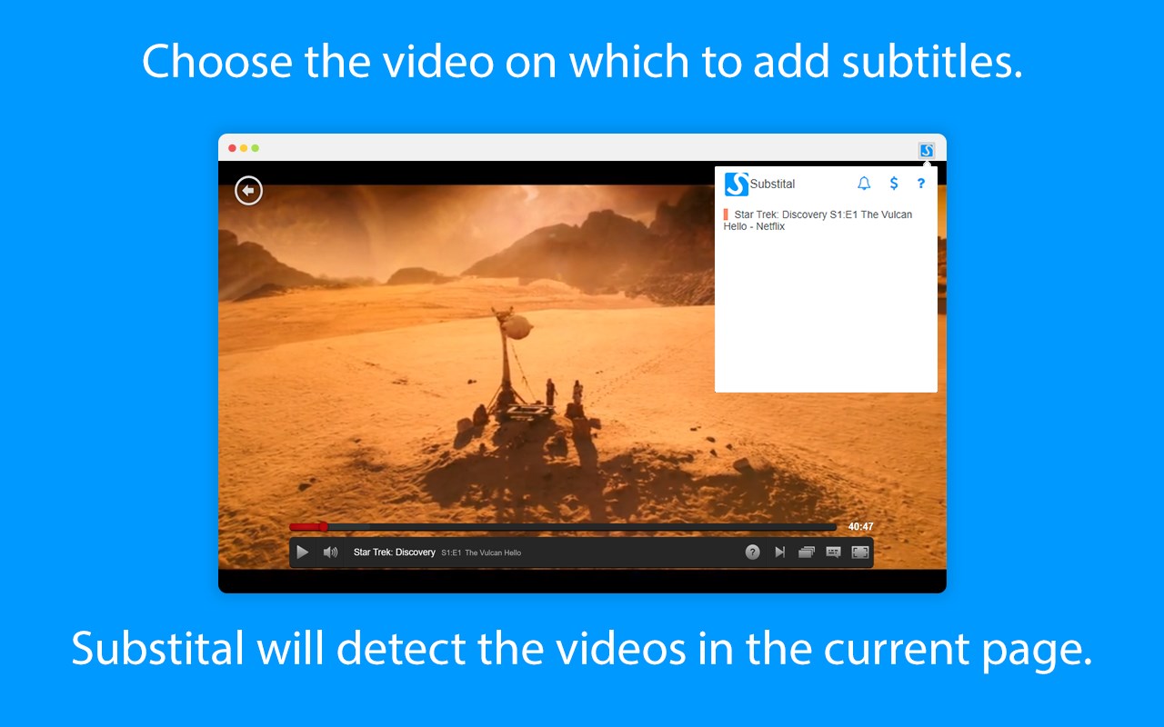 Substital: Add subtitles to videos and movies