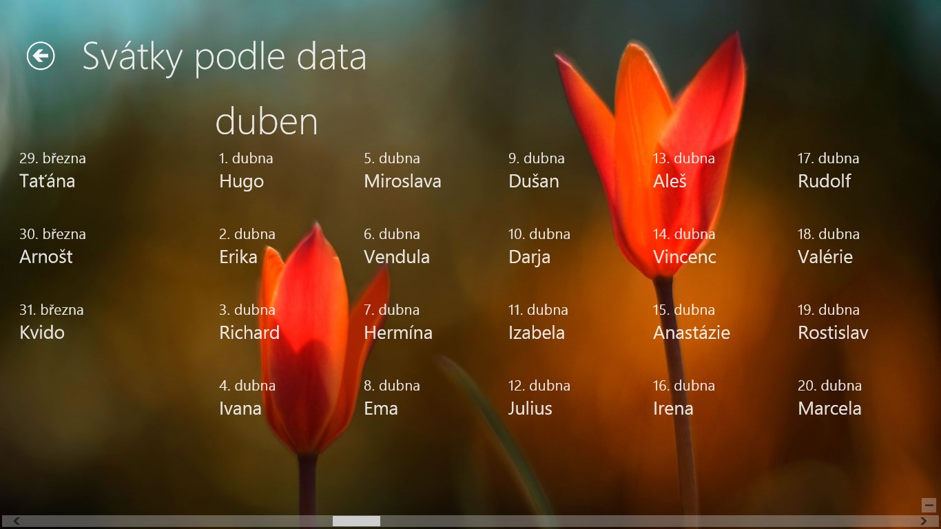 Vyhledávání podle data