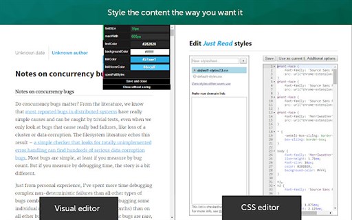 Just Read - Customizable Reader Extension