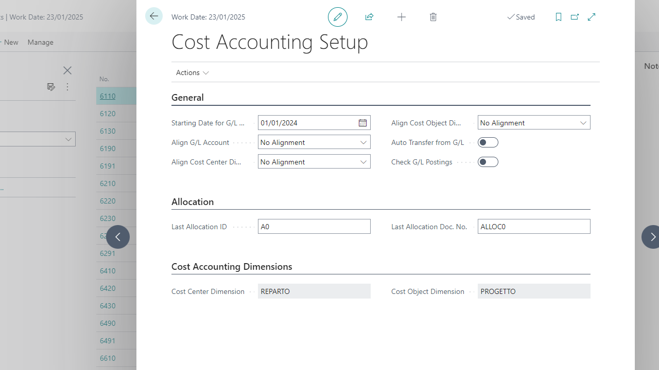 ORIGINS Cost Accounting Operations