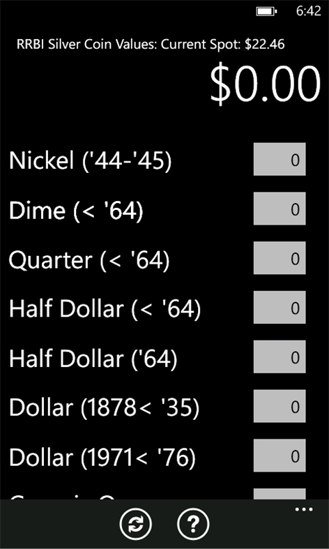 RRBI Coin Silver Calculator Screenshots 1