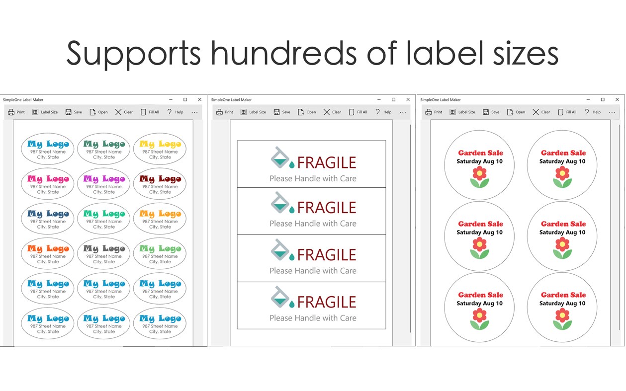 #2. SimpleOne Label Maker (Windows) 来自: Aidaluu Inc.