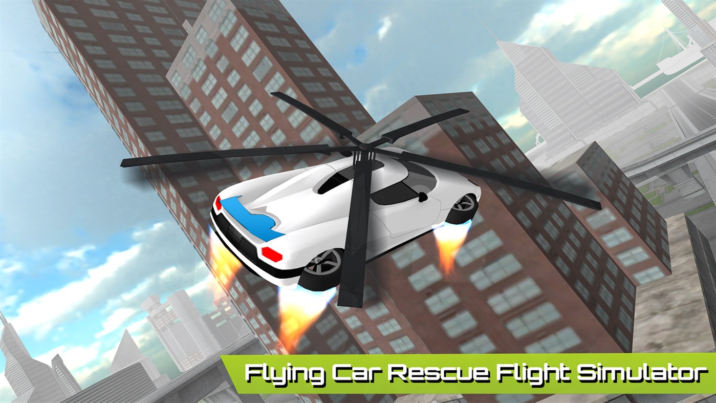 #1. Flying Car Rescue Flight Sim (Windows) Oleh: Mega Gamers Production