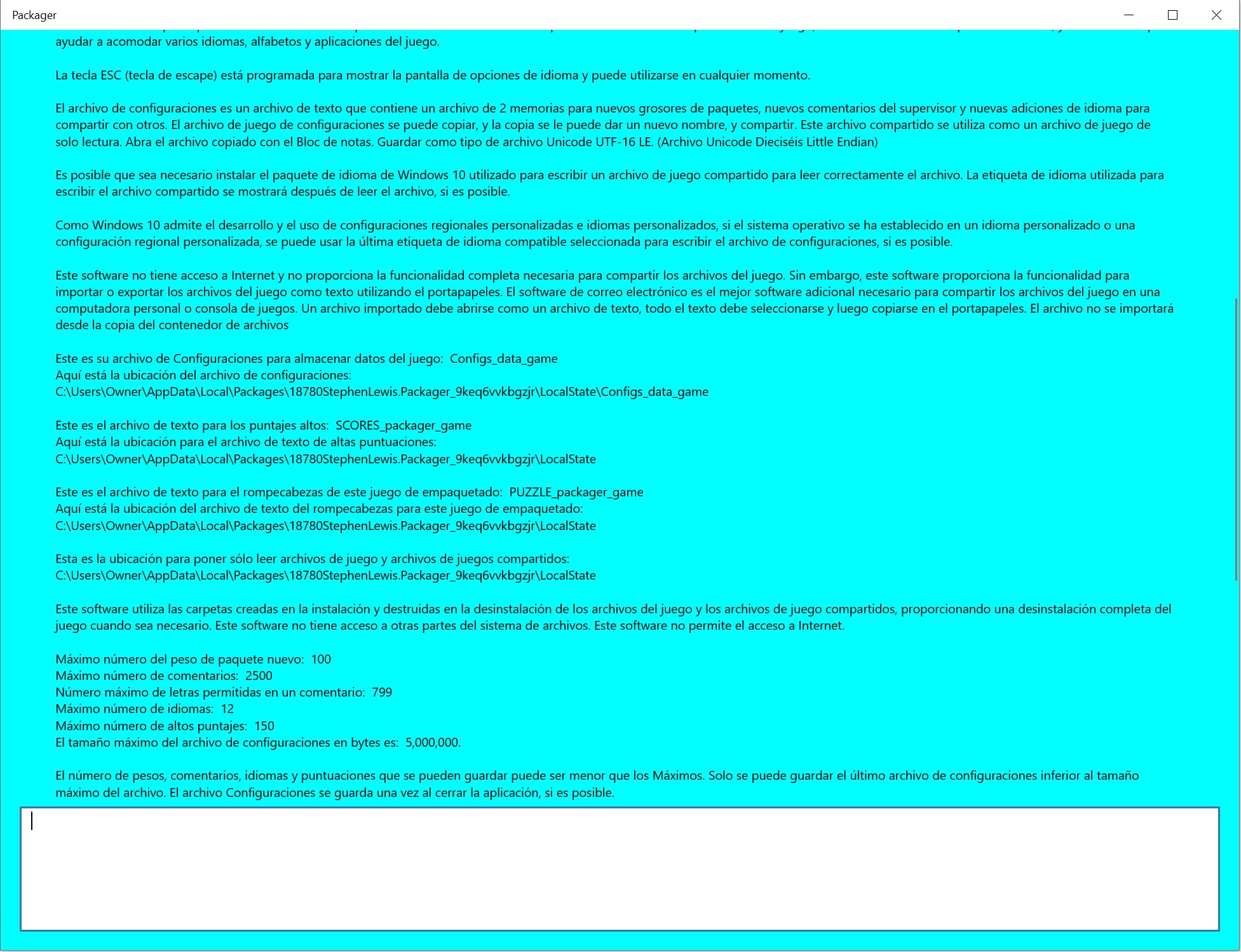 Packager screenshot 2
