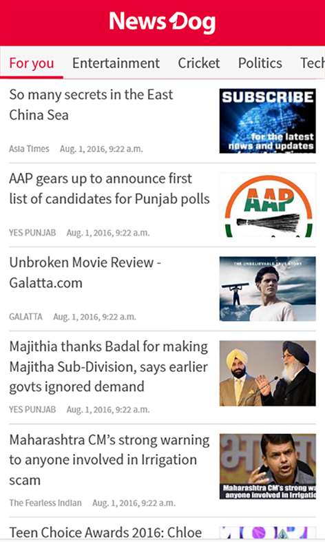 News Dog - India News Screenshots 1