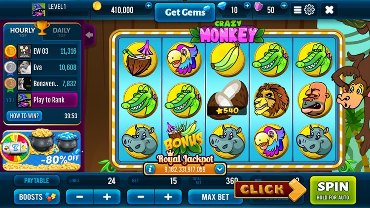 Crazy Monkey Wild Slot Machine - PC - (Windows)