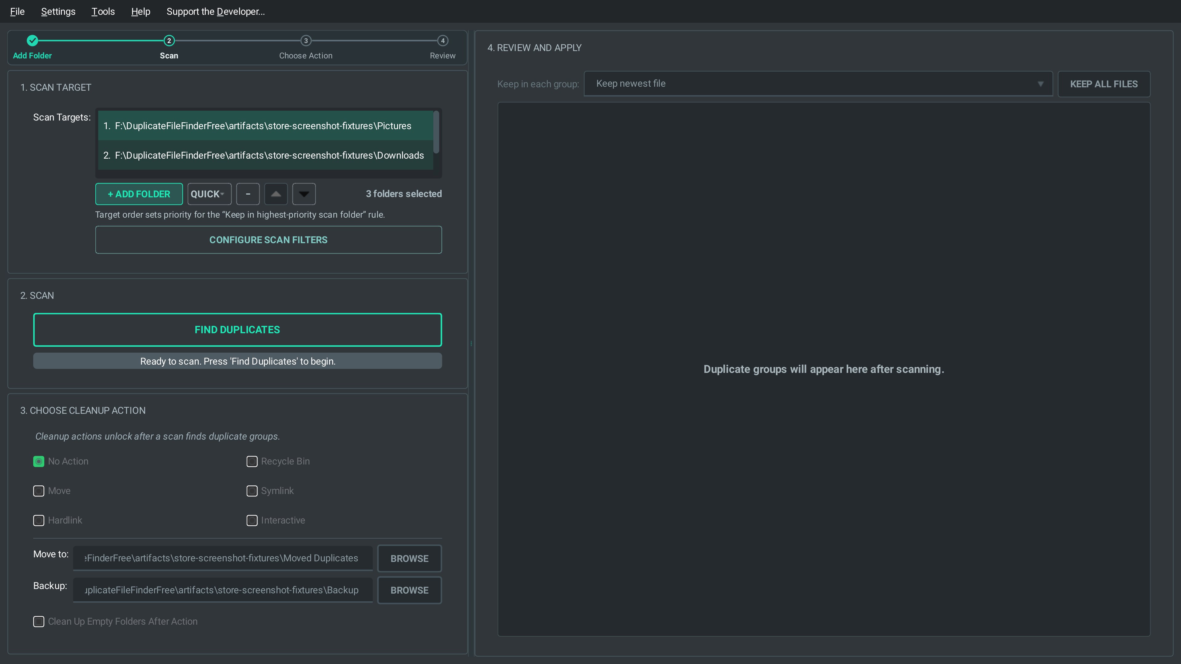 Duplicate File Finder Free screenshot