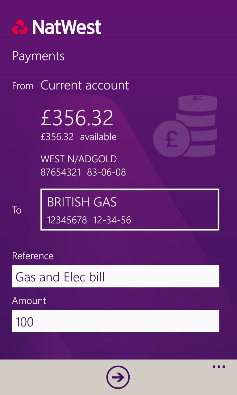 NatWest for Windows 10 Mobile